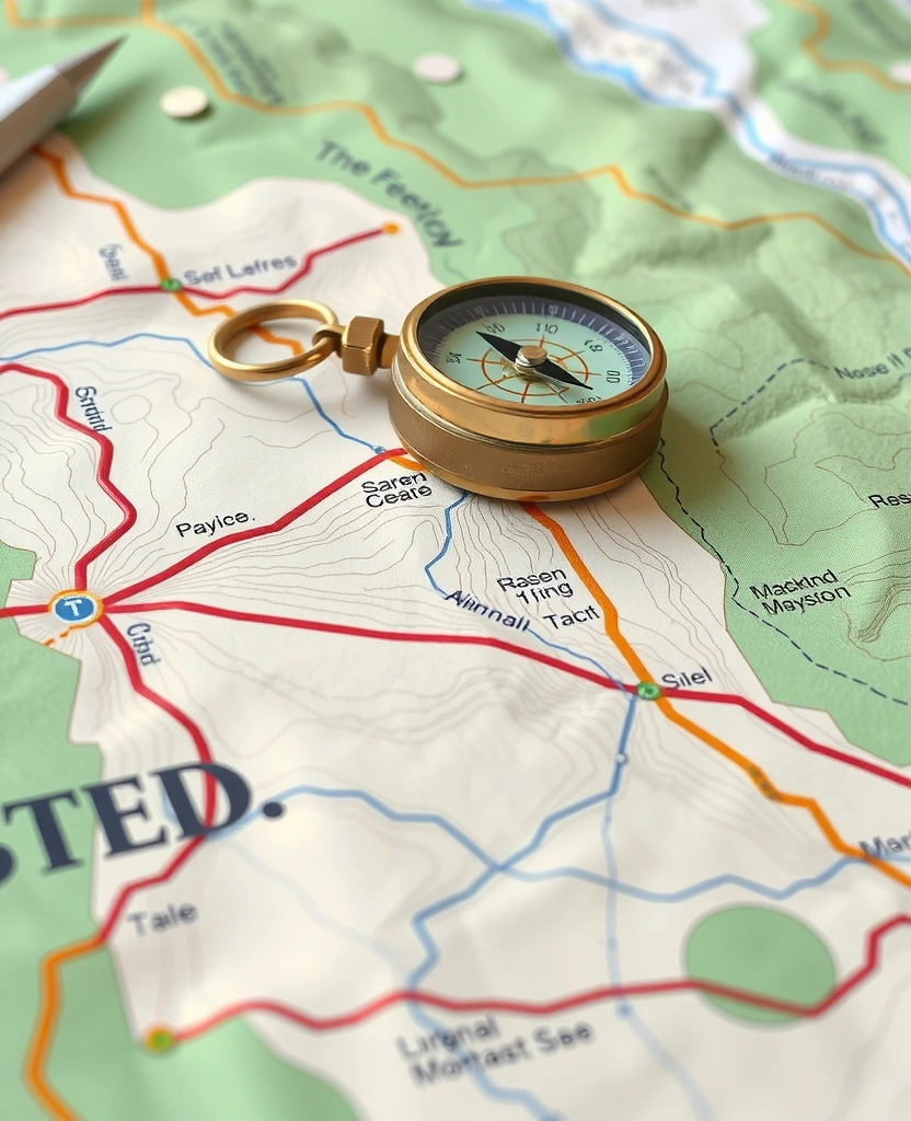 Navigational tools on a map